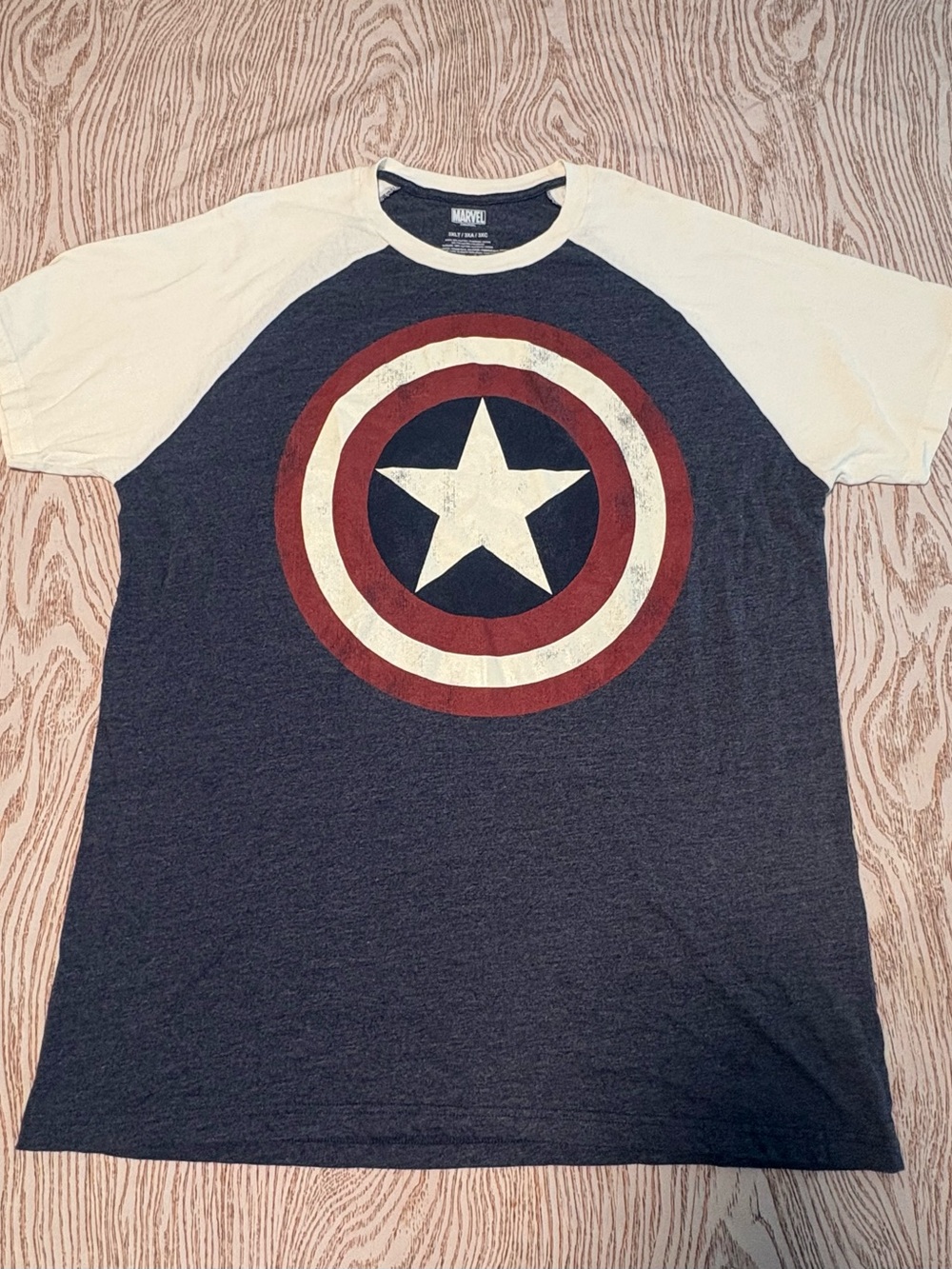 Marvel Captain America Raglan T-Shirt - Navy & White 3XL